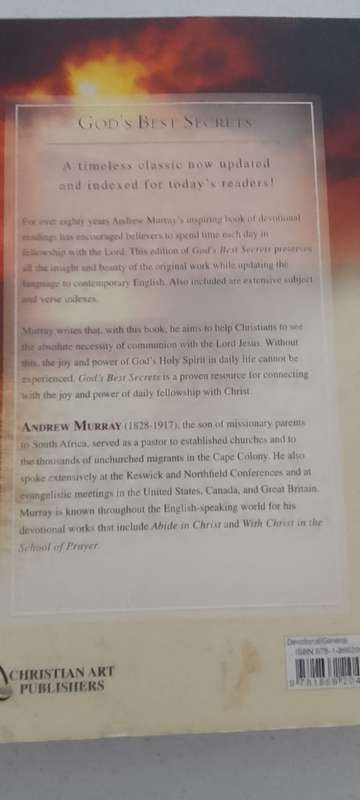 BOOK: God's Best  Secrets - Andrew Murray-304 pages
