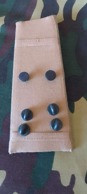 SADF MAJOR GENERAL RANK EPAULETTE SINGLE BOARD -  ALL PINS  ----