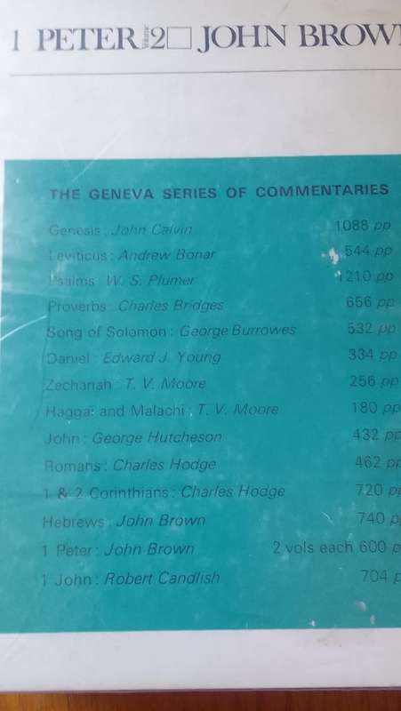 Book: 1 Peter Volume 2 - The Geneva Series of commentaries - John Brown