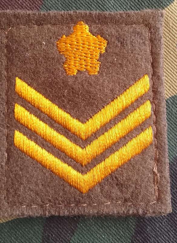 SADF/ SA ARMY STAFF SERGEANT CLOTH BADGE - SINGLE
