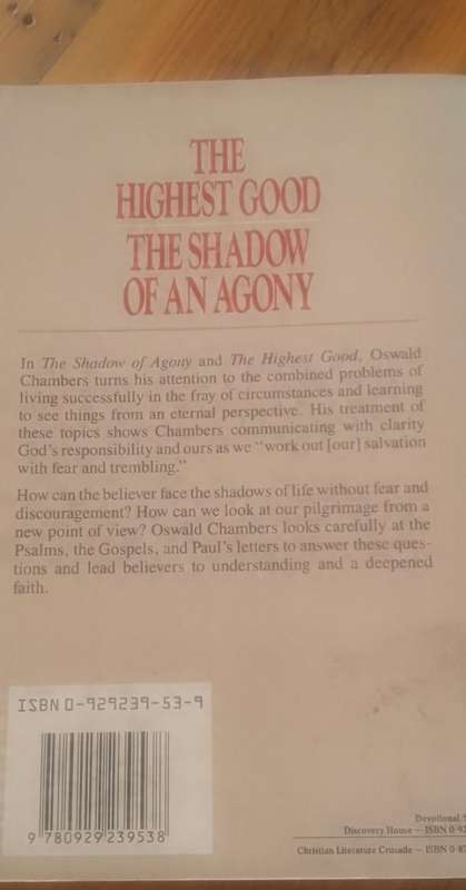 Book: The Highest God - The shadow of an agony - Oswald Chambers