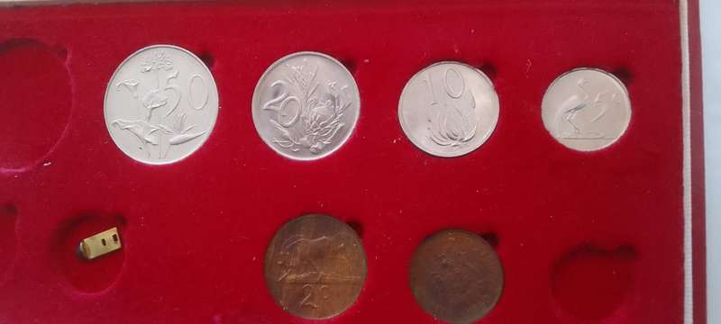 1980 RSA UNCIRCULATED COINS - PARTIAL SET