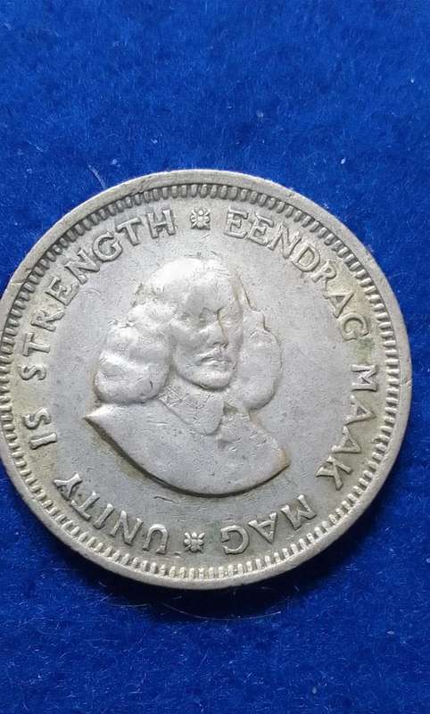 1961 five cent (5c) South Africa Silver coin - circulated