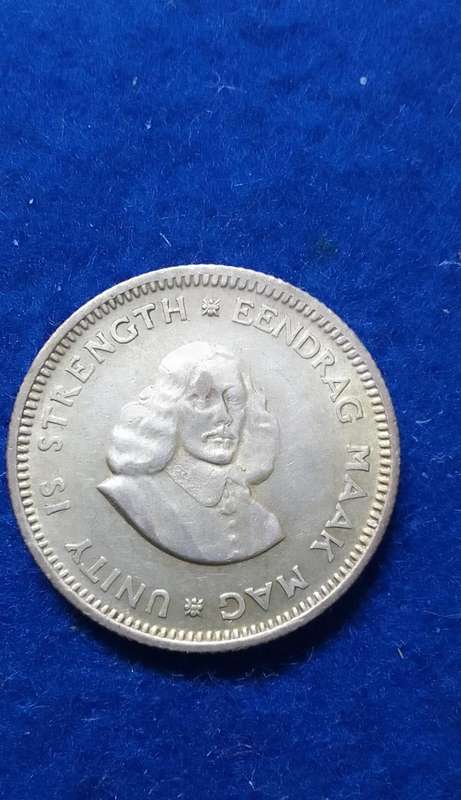 1963 five cent (5c) South Africa Silver coin - circulated