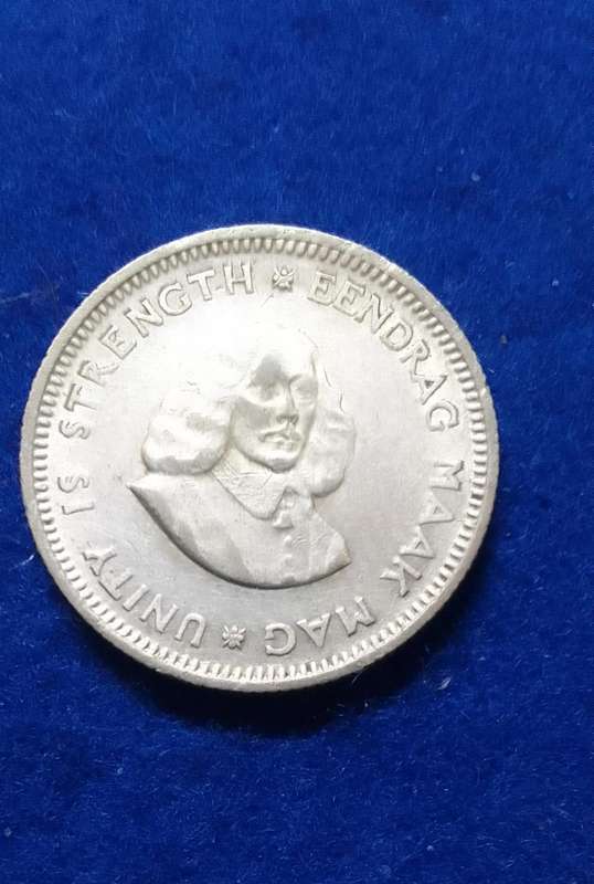 1963 five cent (5c) South Africa Silver coin - circulated