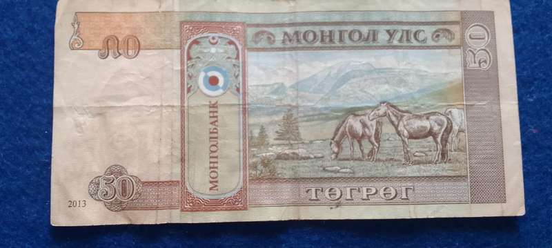Mongolia banknote 50 Tugrik (2013)