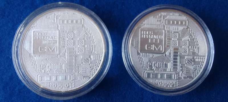 silver 1oz BITCOIN - (BU) - Bid per coin (in capsule)