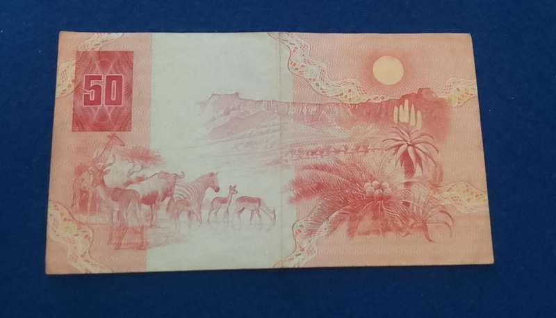 FIFTY RAND Gerhard de Kock banknote - A- Number
