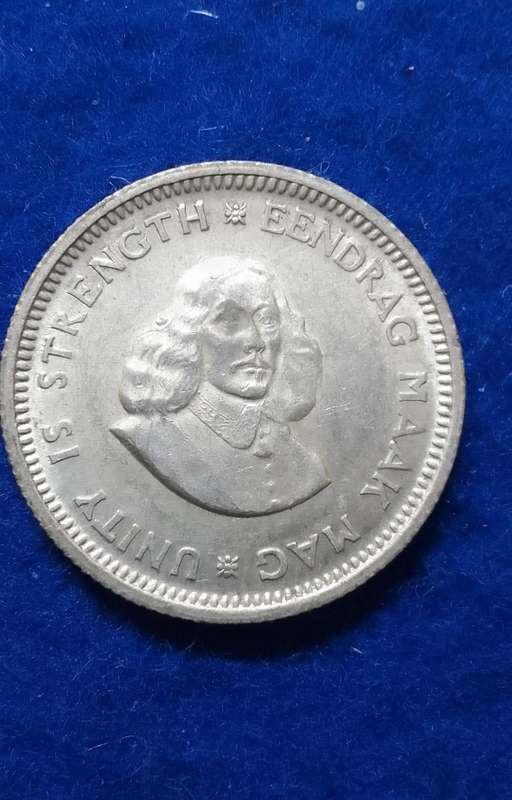 1964 five cent (5c) South Africa Silver coin - circulated