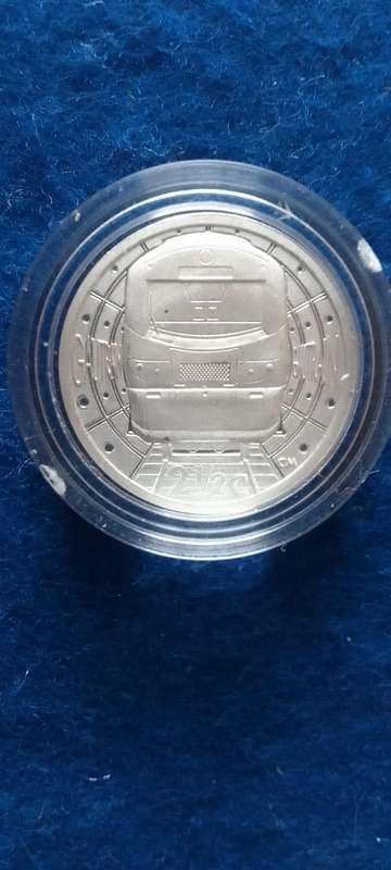 2012 R1 (S.A.) GAUTRAIN  SILVER  PROOF FLYPRESS Tickey -IN CAPSULE-  JHB MINT MARK
