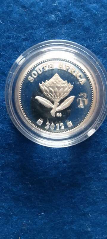2012 R1 (S.A.) GAUTRAIN  SILVER  PROOF FLYPRESS Tickey -IN CAPSULE-  JHB MINT MARK