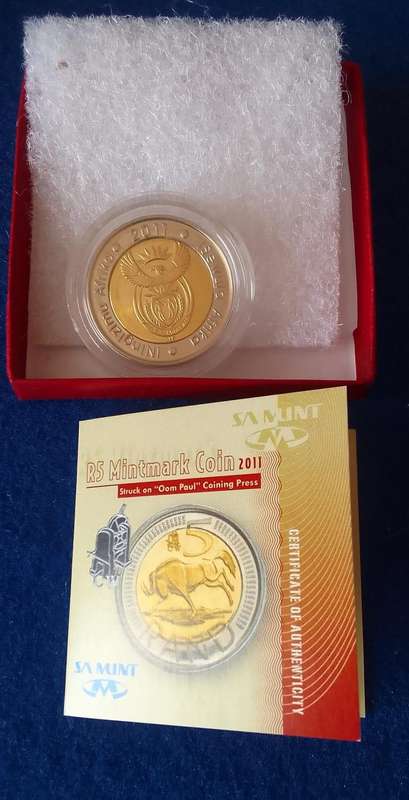 SUPER LOW START!    2011 OOM PAUL BI-METAL R5 MINTMARK PROOF COIN IN CAPSULE AND  BOX + CERT