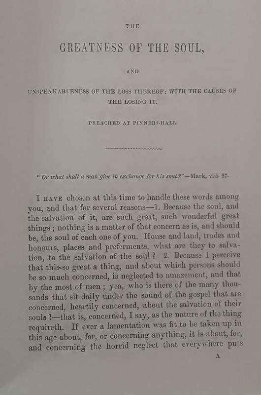 Book: John Bunyan - TWO Books : The Greatness of the Soul & The Fear of God