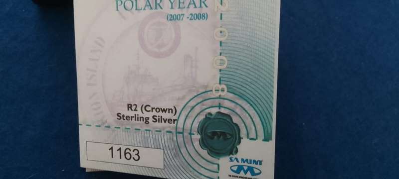 2008  SILVER R2 POLAR YEAR PROOF COIN IN SA MINT BOX + CERT