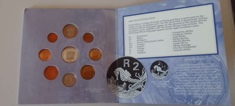 1998 RSA UNCIRCULATED PROOF SET IN CARD FOLDER