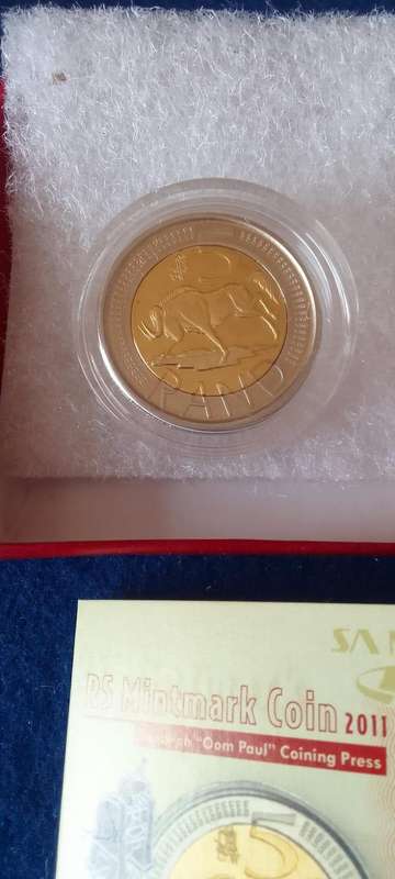 SUPER LOW START!    2011 OOM PAUL BI-METAL R5 MINTMARK PROOF COIN IN CAPSULE AND  BOX + CERT