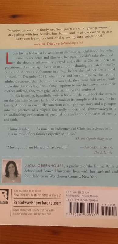 Book: father mother god - my journey out of Christian Science - Lucia Greenhouse