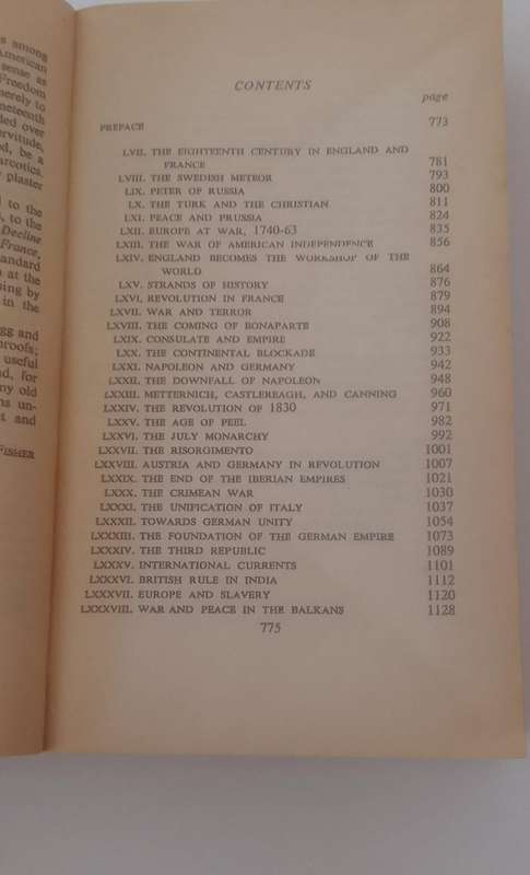 Book: A History of Europe - classical History - H.A.L. Fisher