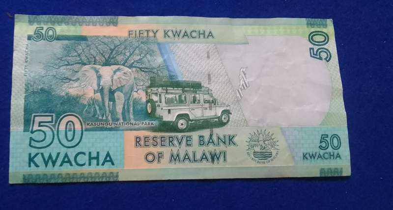 Reserve bank of Malawi 50 Kwacha banknote