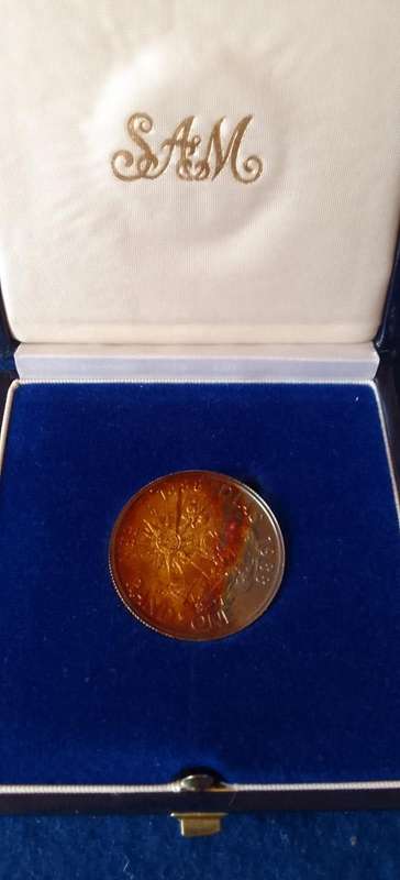 SUPER SILVER SALE!  1988 DIAS R1 PROOF COIN IN SA MINT BOX - LOVELY TONING