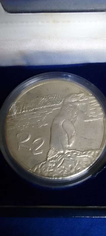 1998 SILVER R2 JACKASS PENGUIN PROOF COIN IN SA MINT BOX  + CERT