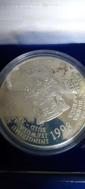 1998 SILVER R2 JACKASS PENGUIN PROOF COIN IN SA MINT BOX  + CERT