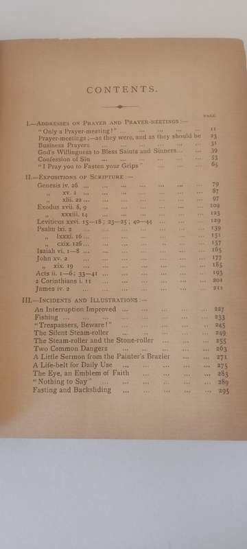 Book: Only a Prayer Meeting - CH Spurgeon (Printed 1901)