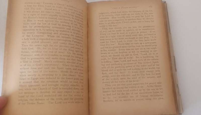 Book: Only a Prayer Meeting - CH Spurgeon (Printed 1901)