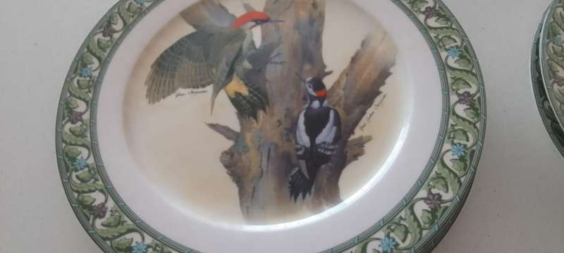 COLLECTION OF CERAMIC DINNER PLATES - BIRD DESIGN