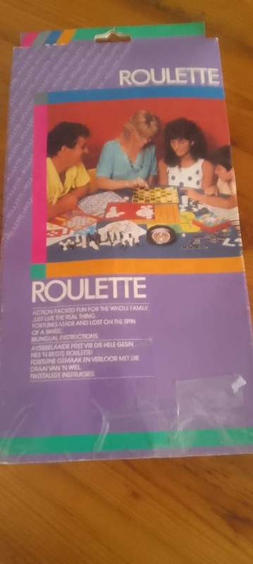 BOARD GAMES: ROULETTE BOARD GAME- Afrikaans & CHECKER SET / BACKGAMMON  (3 SETS OF GAMES)