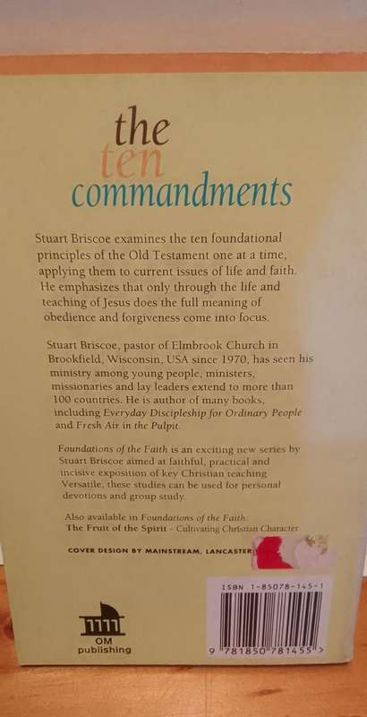 Book:  The Ten Commandments - playing by the Rules