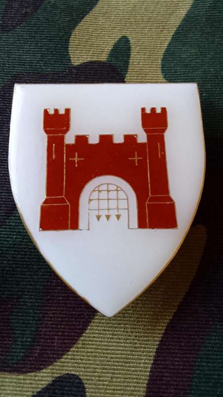 SADF/SA ARMY  ROODEPOORT  COMMANDO SHOULDER FLASH - WITH PINS