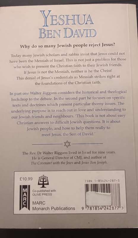 Book: Yeshua  Ben David - Walter Riggans