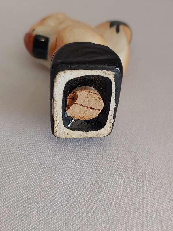 An English squirrel painted Glazed Earthenware Salt shaker Shaker circa 1936