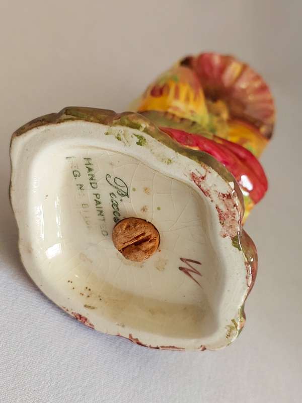 A scarce English Royal Winton Grimwades Pixie Hand-painted Earthenware Sugar Shaker circa 1936