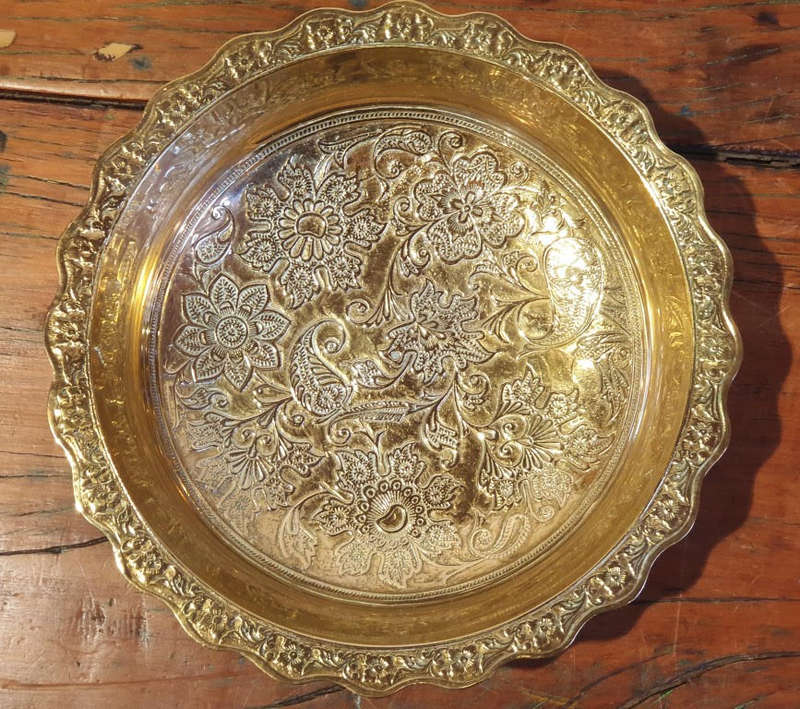 Lovely Brass decorated engraved bowl