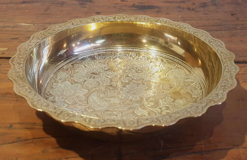 Lovely Brass decorated engraved bowl