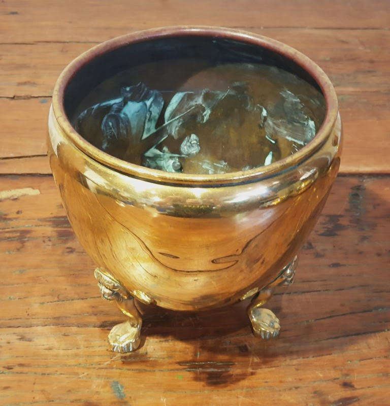 Lovely Brass 3 footed planter
