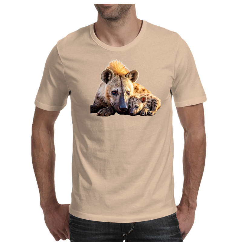 Wildlife print- HYENA men's T-shirt 100% cotton