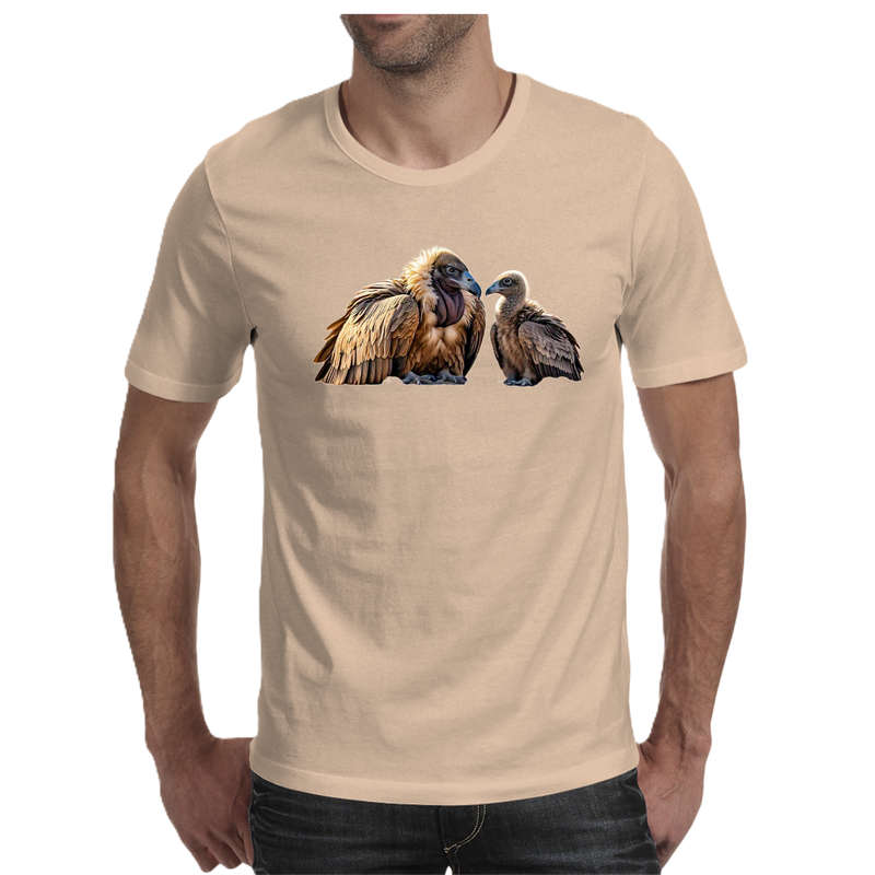 Wildlife print- VULTURE  men's T-shirt 100% cotton