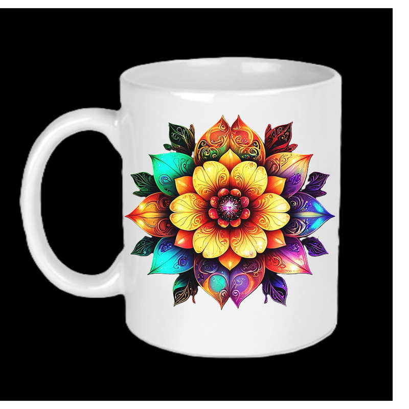 AAAgrade FLOWER Ceramic Mug 325ml dishwasher/microwave safe