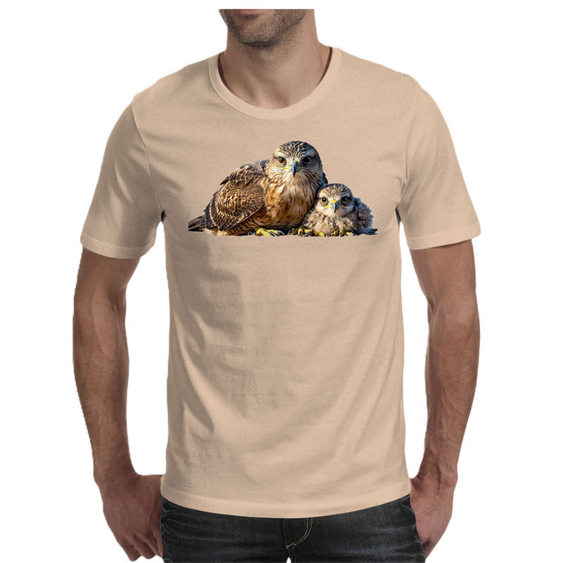 Wildlife print- HAWK men's T-shirt 100% cotton