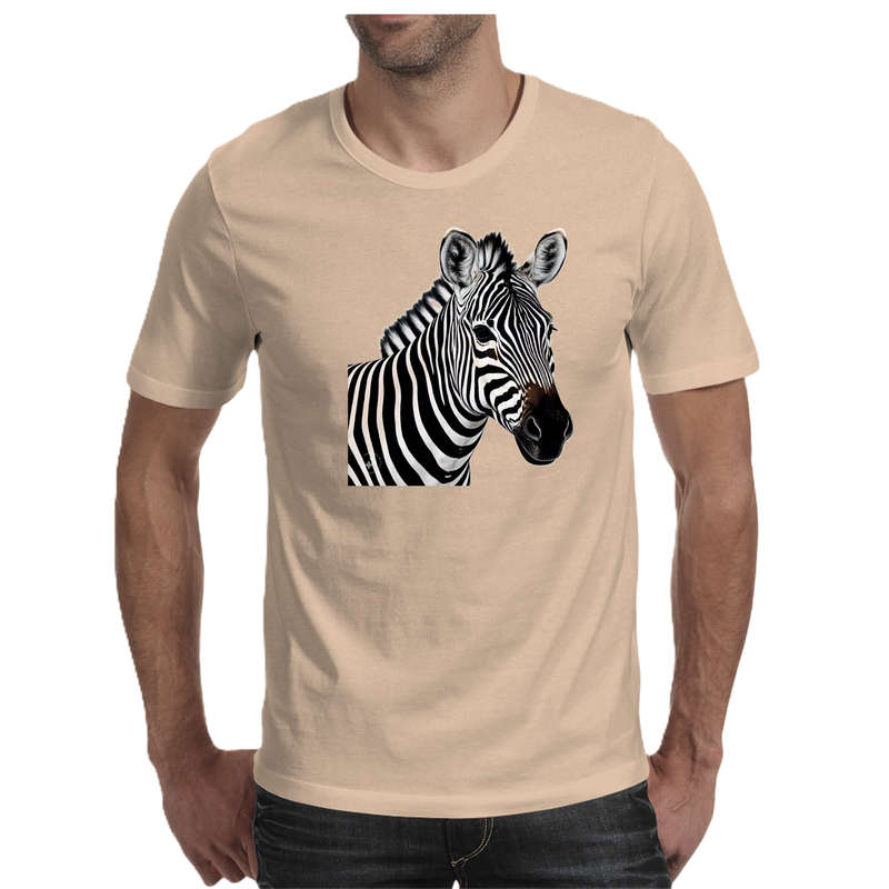 Wildlife print- ZEBRA men's T-shirt 100% cotton