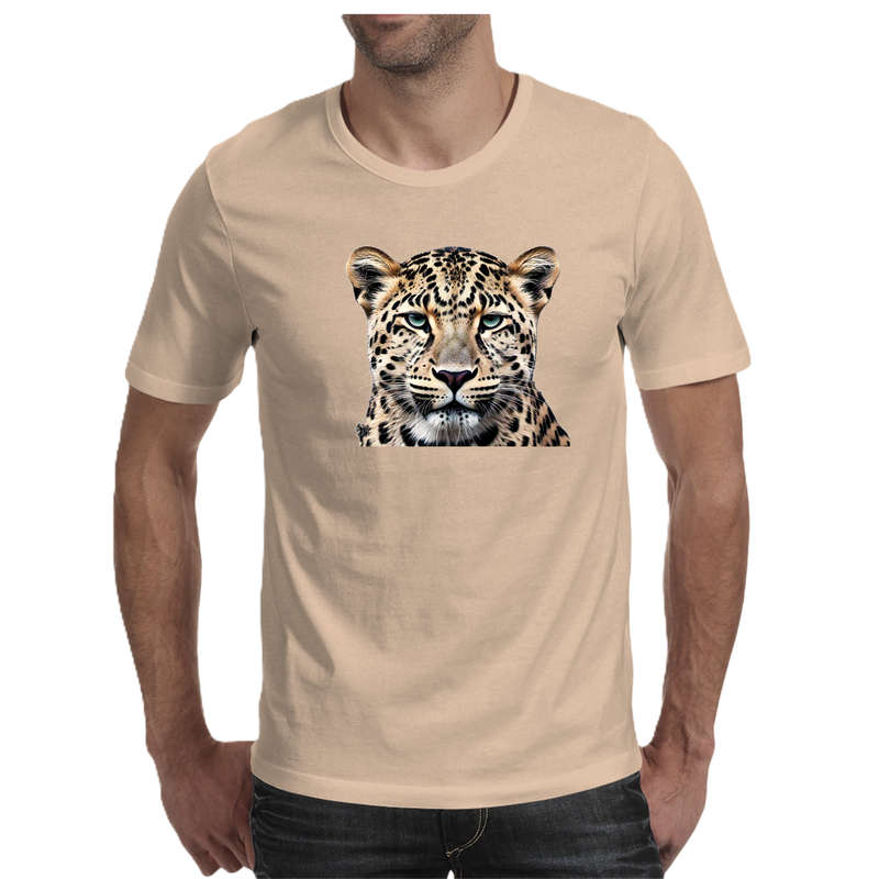Wildlife print- LEOPARD men's T-shirt 100% cotton