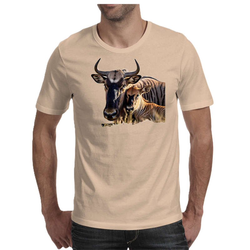 Wildlife print- KUDU men's T-shirt 100% cotton
