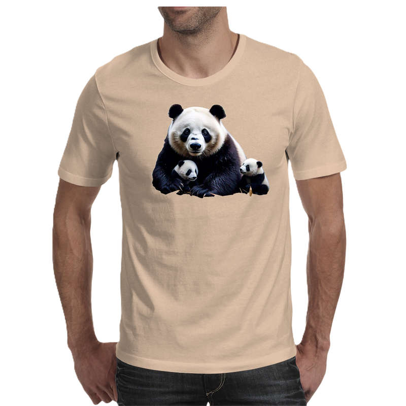Wildlife print- PANDA men's T-shirt 100% cotton