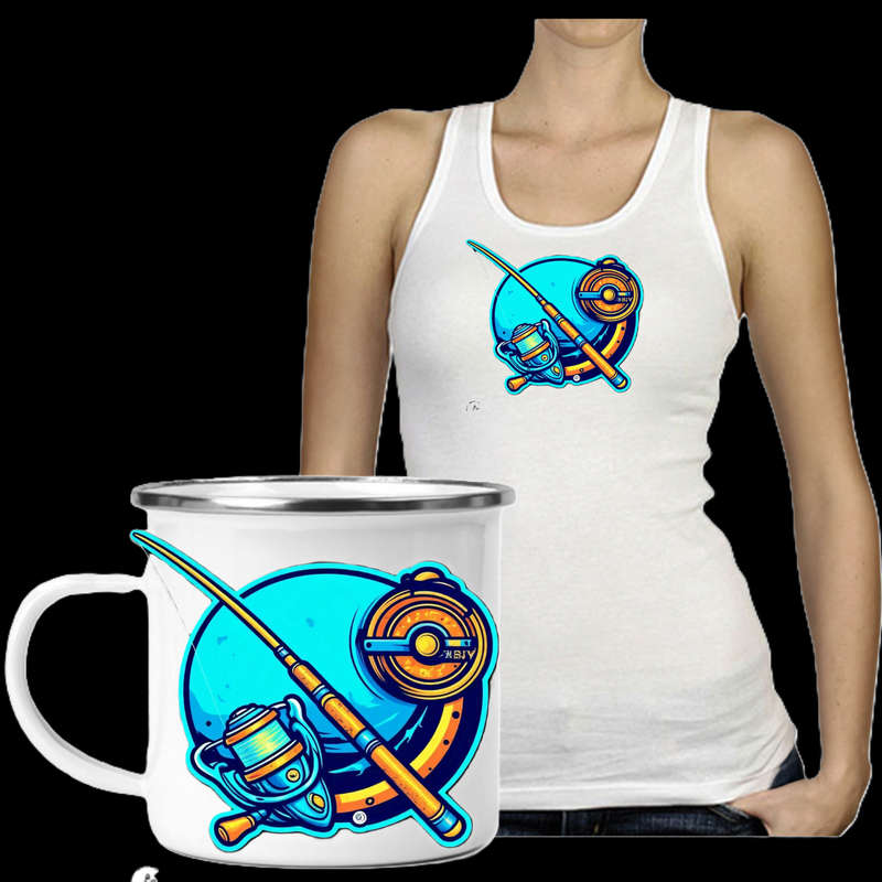 Ladies Vest & Enamel Mug Combo Fishing
