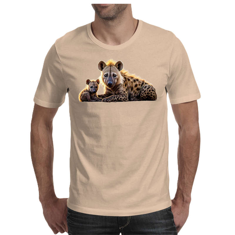 Wildlife print- HYENA men's T-shirt 100% cotton