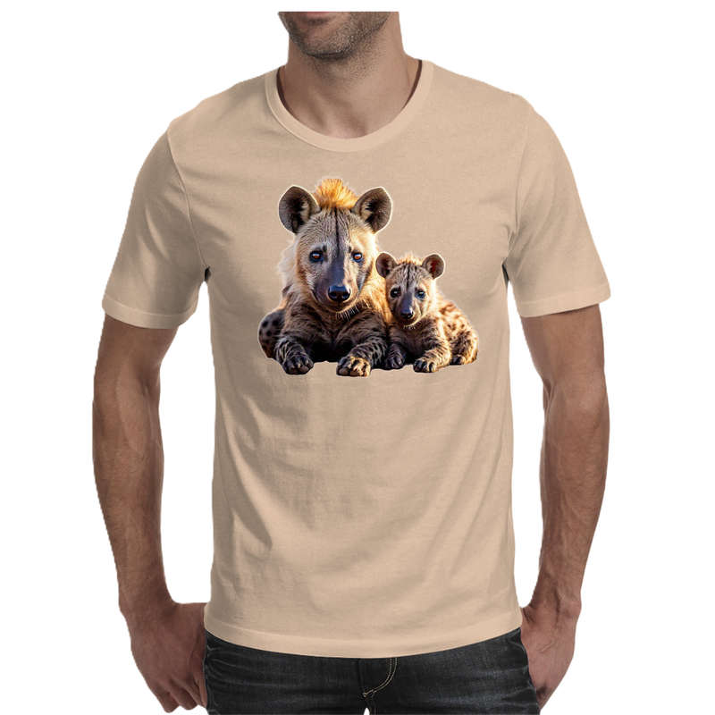 Wildlife print- HYENA men's T-shirt 100% cotton