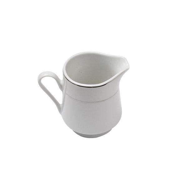 17 Piece Vintage-Style Porcelain Classic White Rim Gold Line Tea Set